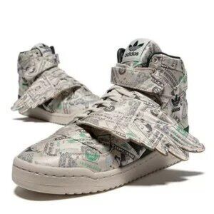 Jeremy Scott x Adidas Forum Wings 1.0 'Money' Brown-Green Q46154 Men’s Size 10,5